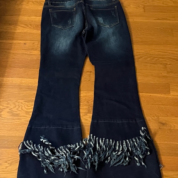 Fringe blue jeans - Picture 3 of 3